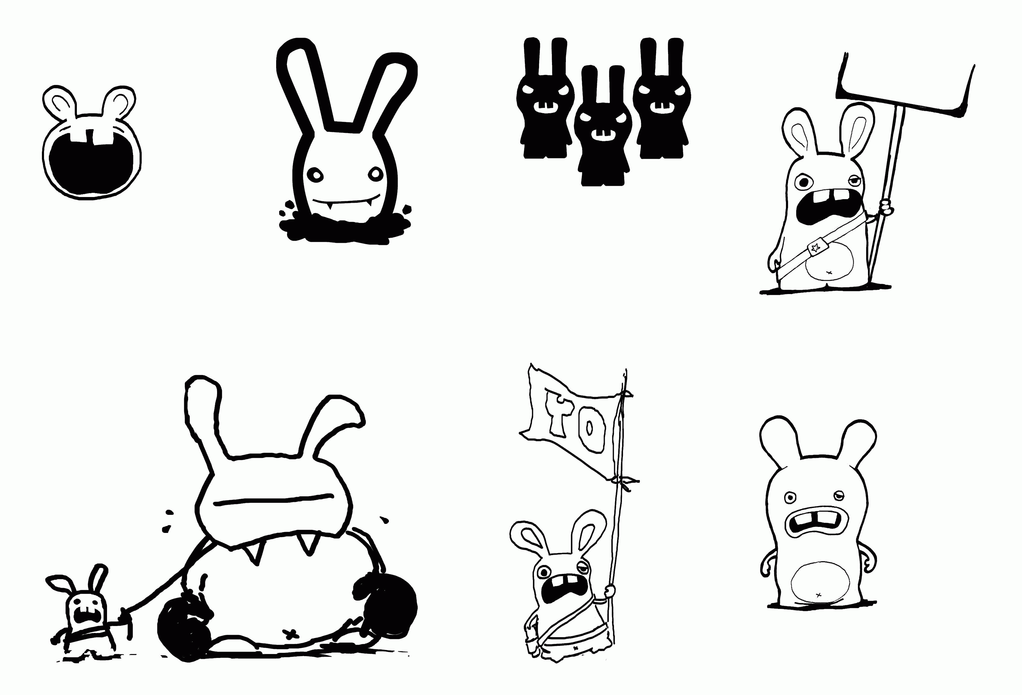 rabbids invasion coloring pages to print - photo #47